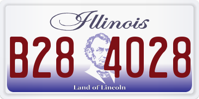 IL license plate B284028