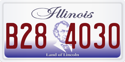 IL license plate B284030