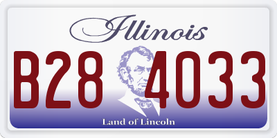 IL license plate B284033