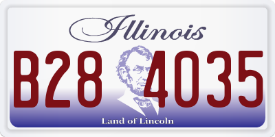 IL license plate B284035