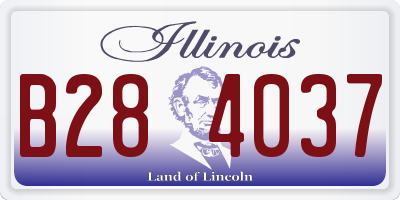 IL license plate B284037