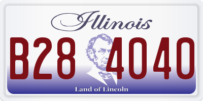 IL license plate B284040