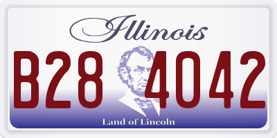IL license plate B284042