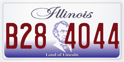 IL license plate B284044