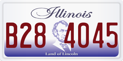 IL license plate B284045