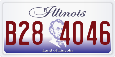 IL license plate B284046