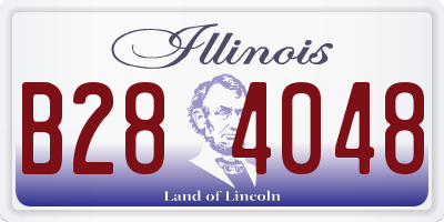 IL license plate B284048