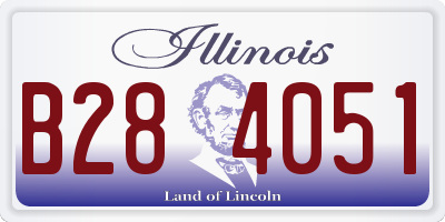 IL license plate B284051
