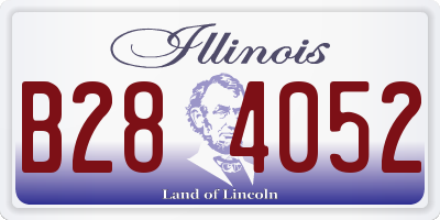 IL license plate B284052