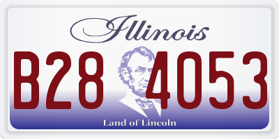 IL license plate B284053