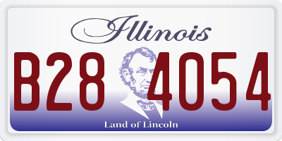 IL license plate B284054