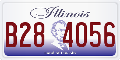IL license plate B284056