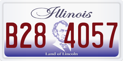 IL license plate B284057