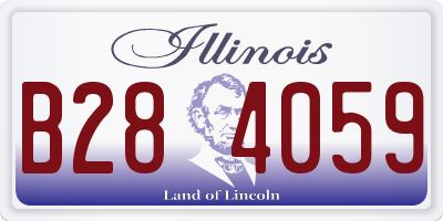 IL license plate B284059