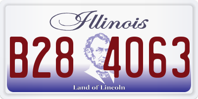 IL license plate B284063