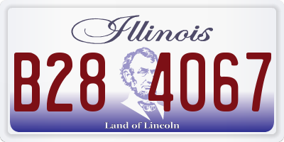 IL license plate B284067