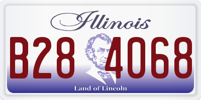 IL license plate B284068
