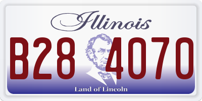 IL license plate B284070