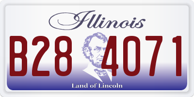 IL license plate B284071
