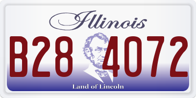 IL license plate B284072