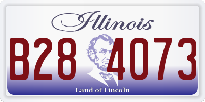 IL license plate B284073