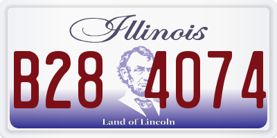 IL license plate B284074