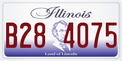 IL license plate B284075