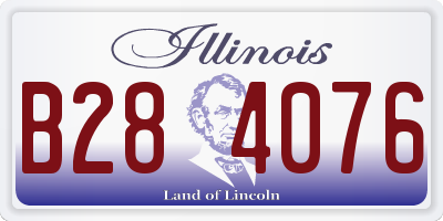 IL license plate B284076