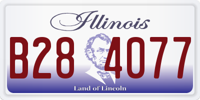 IL license plate B284077