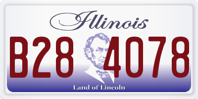 IL license plate B284078