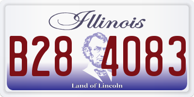 IL license plate B284083