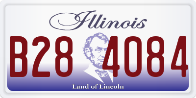IL license plate B284084