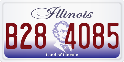 IL license plate B284085