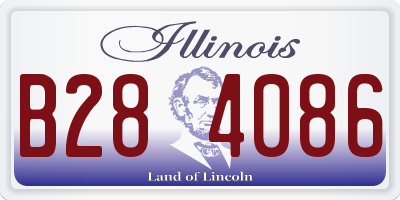 IL license plate B284086