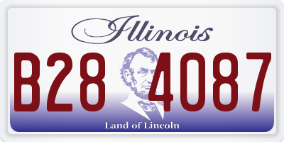 IL license plate B284087
