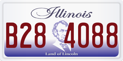 IL license plate B284088