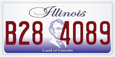 IL license plate B284089
