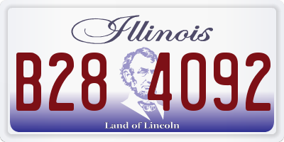 IL license plate B284092