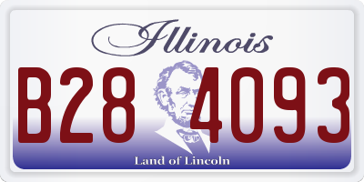 IL license plate B284093