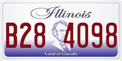 IL license plate B284098