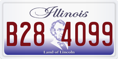 IL license plate B284099