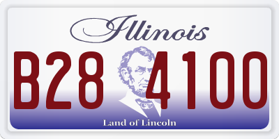 IL license plate B284100