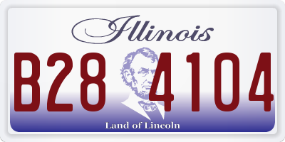 IL license plate B284104