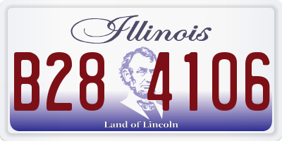 IL license plate B284106