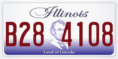 IL license plate B284108