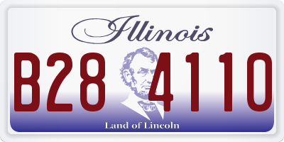 IL license plate B284110