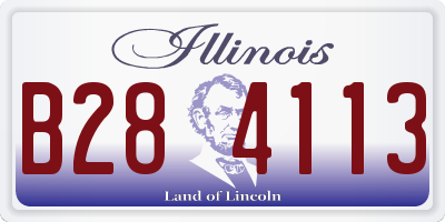 IL license plate B284113