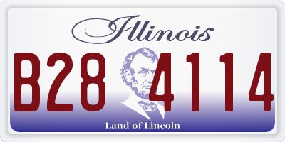 IL license plate B284114
