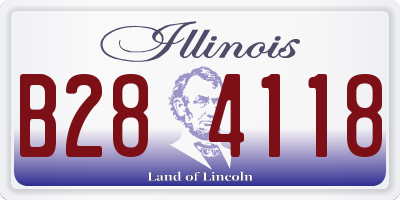 IL license plate B284118