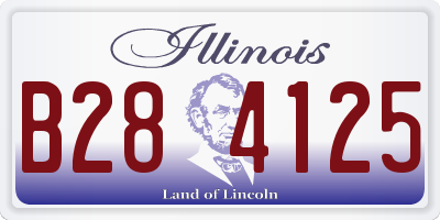 IL license plate B284125